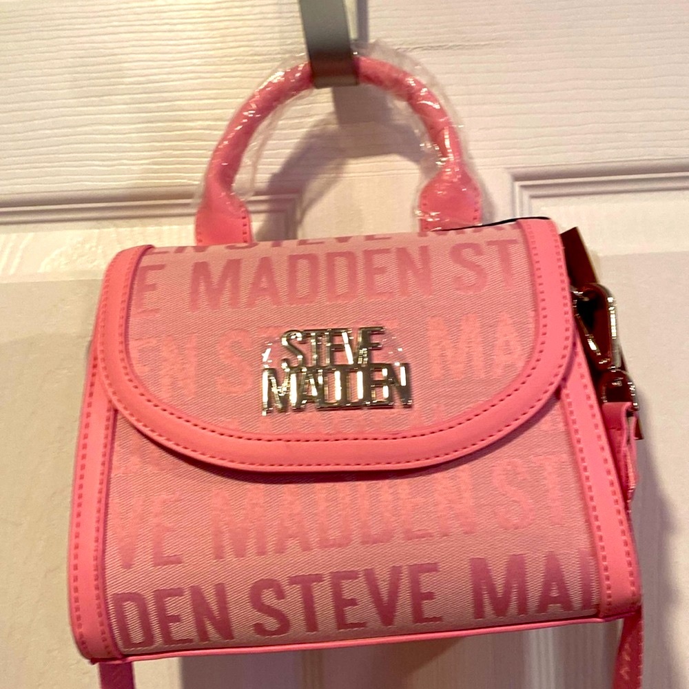 Steve Madden Pink Logo Crossbody Bag